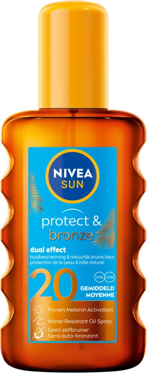 NIVEA SUN Protect & Bronze Beschermende Olie Spray SPF 20 - 200 Ml 6 NIVEA SUN Protect & Bronze Beschermende Olie Spray SPF 20 - 200 Ml - Afbeelding 6