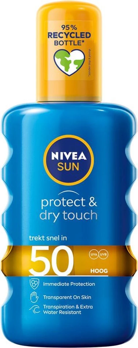 NIVEA - UV-zonnebrandspray - Sun Protect & Dry Touch SPF50 - Maat 200ml 3 NIVEA - UV-zonnebrandspray - Sun Protect & Dry Touch SPF50 - Maat 200ml - Afbeelding 3