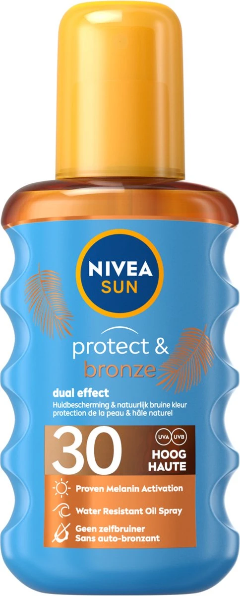 NIVEA SUN Protect & Bronze Zonnebrandolie Spray SPF 30 - 200 Ml 1 NIVEA SUN Protect & Bronze Zonnebrandolie Spray SPF 30 - 200 Ml