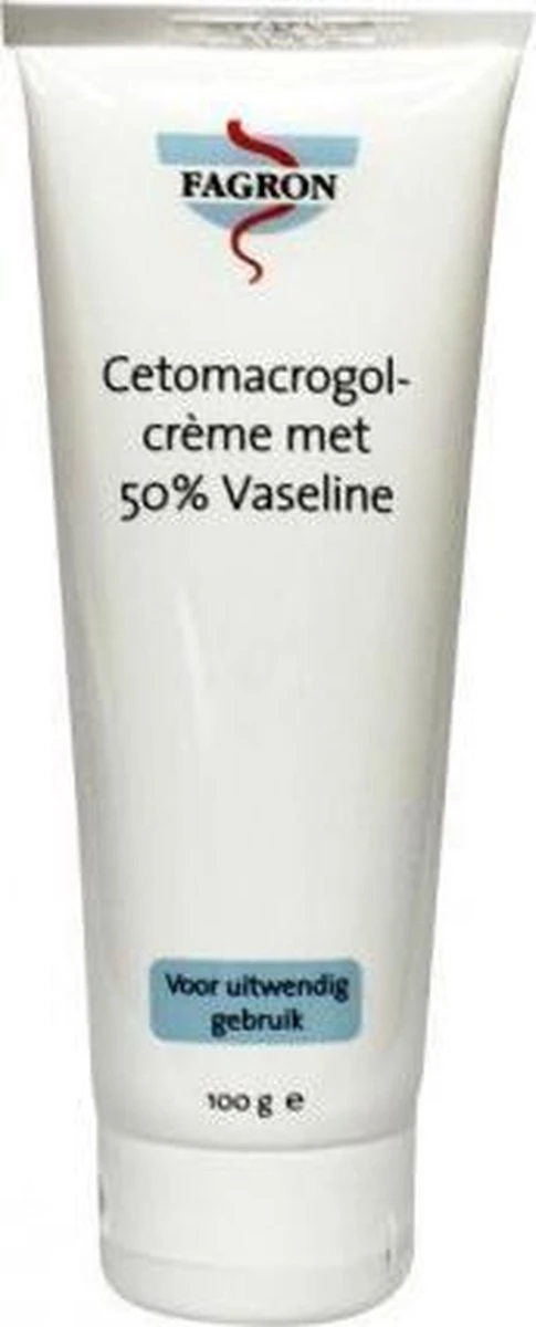 Merkloos Fagron Cetomacrogolcrème Met 50% Vaseline 100GR 1 Merkloos Fagron Cetomacrogolcrème Met 50% Vaseline 100GR