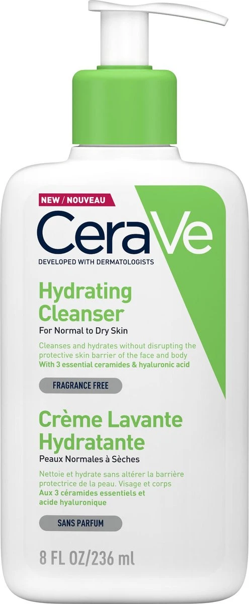 CeraVe - Hydrating Cleanser - Reinigingsmelk - Normale Tot Droge Huid - 236 Ml 1 CeraVe - Hydrating Cleanser - Reinigingsmelk - Normale Tot Droge Huid - 236 Ml