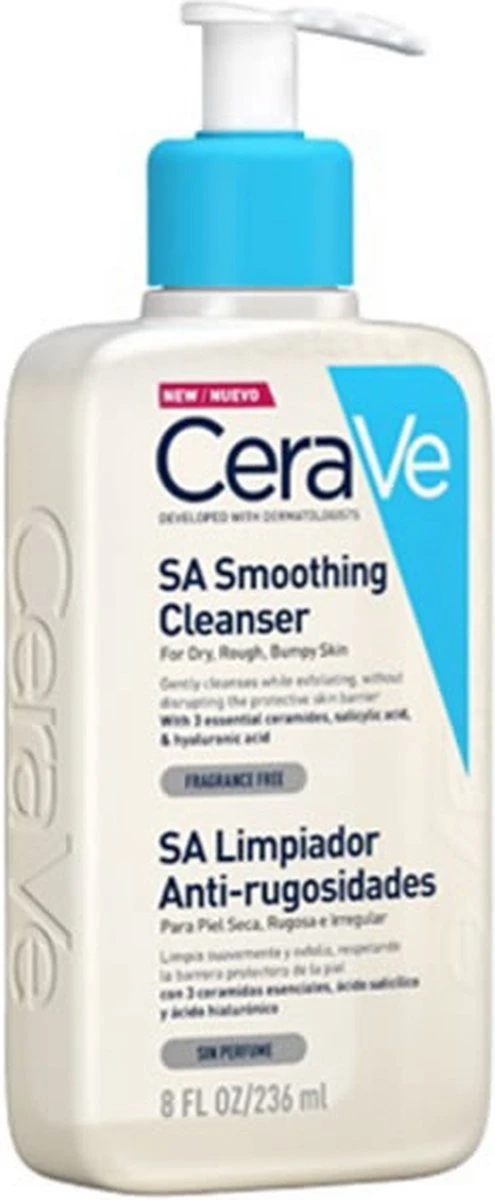 CeraVe - SA Smoothing Cleanser - Reinigingsgel - Droge Tot Ruwe Huid - 236 Ml 2 CeraVe - SA Smoothing Cleanser - Reinigingsgel - Droge Tot Ruwe Huid - 236 Ml - Afbeelding 2