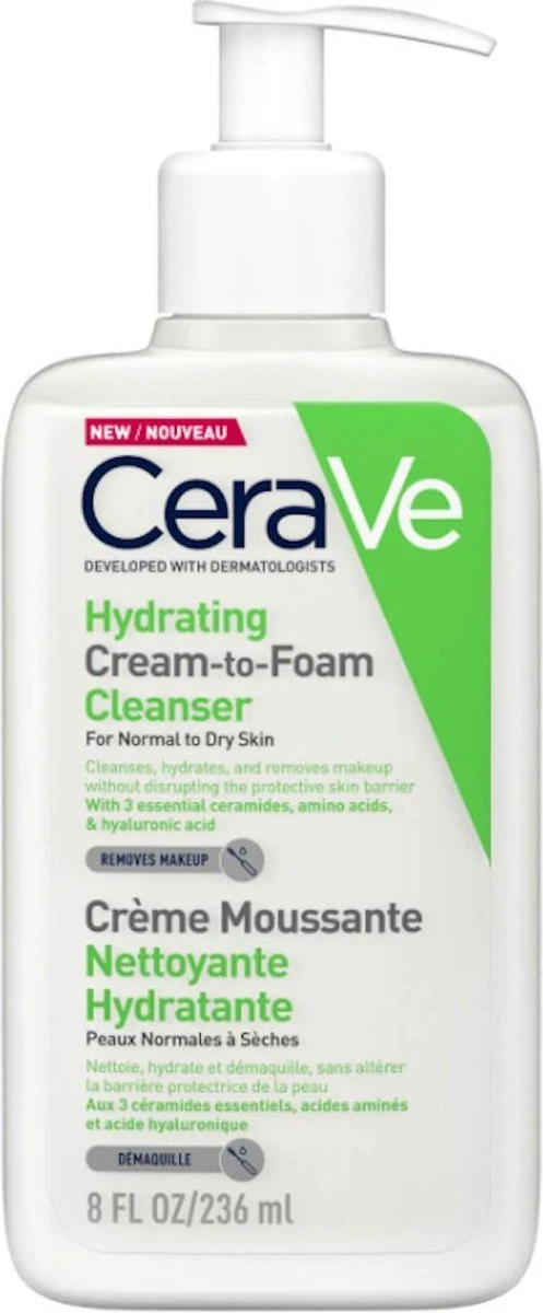 CeraVe Hydrating Cream To Foam 236 Ml 6 CeraVe Hydrating Cream To Foam 236 Ml - Afbeelding 6
