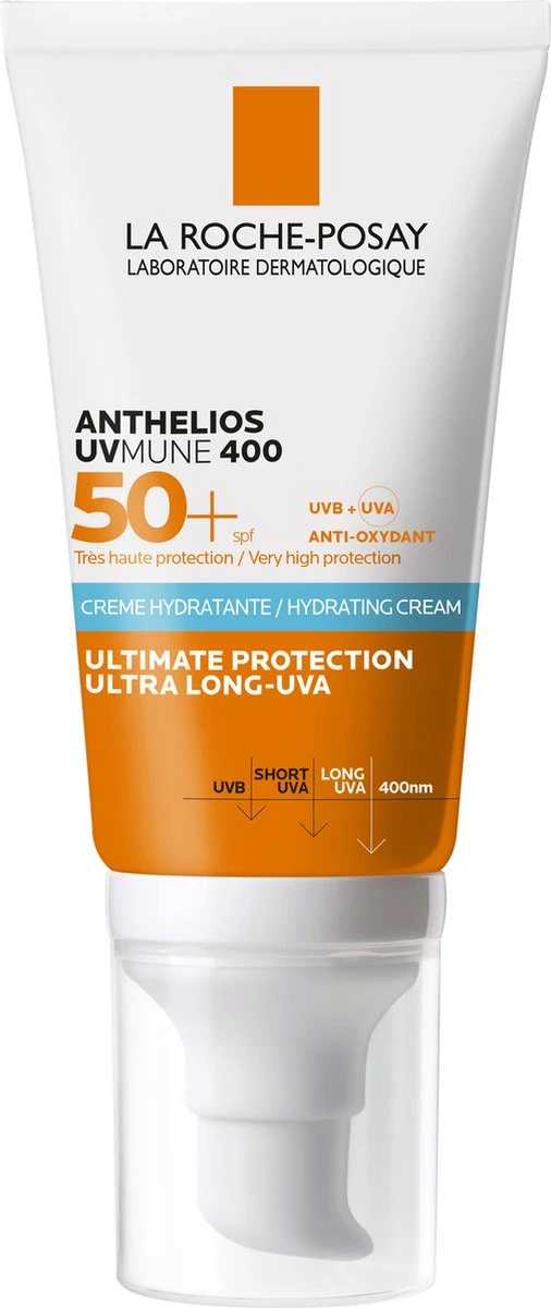 La Roche-Posay Anthelios UVMune 400 - Hydraterende Zonnebrandcrème SPF50+ - Gezicht - 50 Ml 1 La Roche-Posay Anthelios UVMune 400 - Hydraterende Zonnebrandcrème SPF50+ - Gezicht - 50 Ml