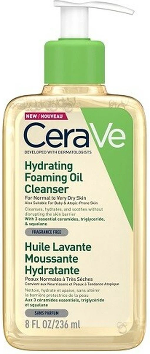 CeraVe - Hydrating Foaming Oil Cleanser - Voor Normale Tot Droge Huid - 236ml 10 CeraVe - Hydrating Foaming Oil Cleanser - Voor Normale Tot Droge Huid - 236ml - Afbeelding 10
