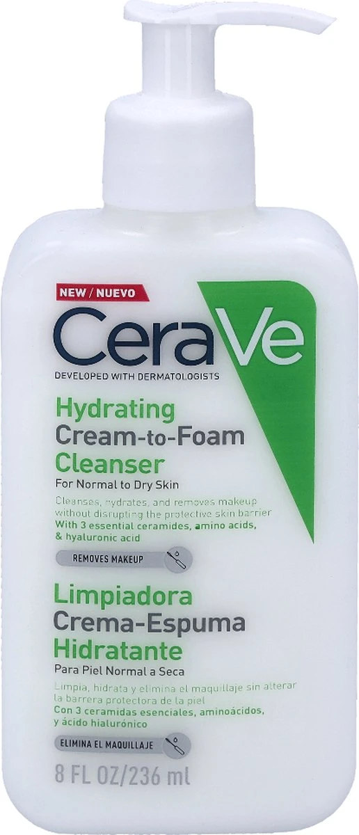 CeraVe Hydrating Cream To Foam 236 Ml 2 CeraVe Hydrating Cream To Foam 236 Ml - Afbeelding 2