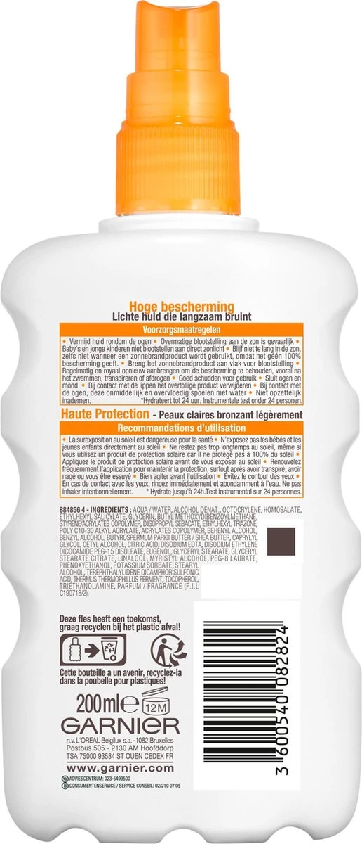 Garnier Ambre Solaire Zonnebrand Spray SPF 30 - 200 Ml 2 Garnier Ambre Solaire Zonnebrand Spray SPF 30 - 200 Ml - Afbeelding 2
