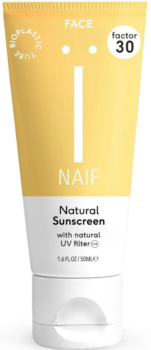 Naïf Zonnebrandcrème SPF30 – Voor Het Gezicht - 50ml - Met Natuurlijke Ingrediënten 1 Naïf Zonnebrandcrème SPF30 – Voor Het Gezicht - 50ml - Met Natuurlijke Ingrediënten