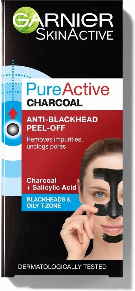 Garnier Skinactive Peel Off Charcoal Gezichtsmasker - Anti Mee-eters - 50 Ml 2 Garnier Skinactive Peel Off Charcoal Gezichtsmasker - Anti Mee-eters - 50 Ml - Afbeelding 2