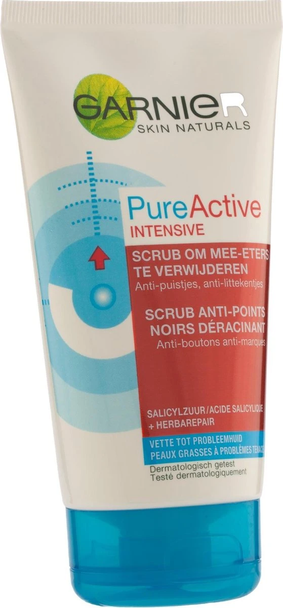 Garnier Skinactive Face PureActive Intensive Scrub Tegen Mee-Eters En Puistjes- 150ml X 2 - Scrub 3 Garnier Skinactive Face PureActive Intensive Scrub Tegen Mee-Eters En Puistjes- 150ml X 2 - Scrub - Afbeelding 3