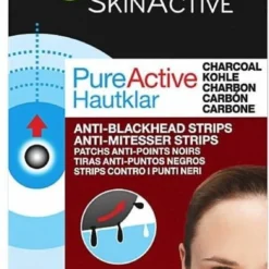 Garnier Skinactive Face SkinActive PureActive Nose Strips Charcoal - 2 X 4 Stuks - Voordeelverpakking