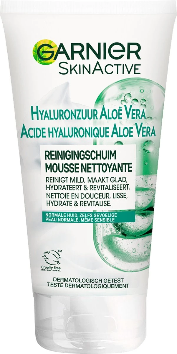 Garnier SkinActive Hyaluronzuur Aloë Vera Gezichtsreinigingsschuim 150 Ml 8 Garnier SkinActive Hyaluronzuur Aloë Vera Gezichtsreinigingsschuim 150 Ml - Afbeelding 8
