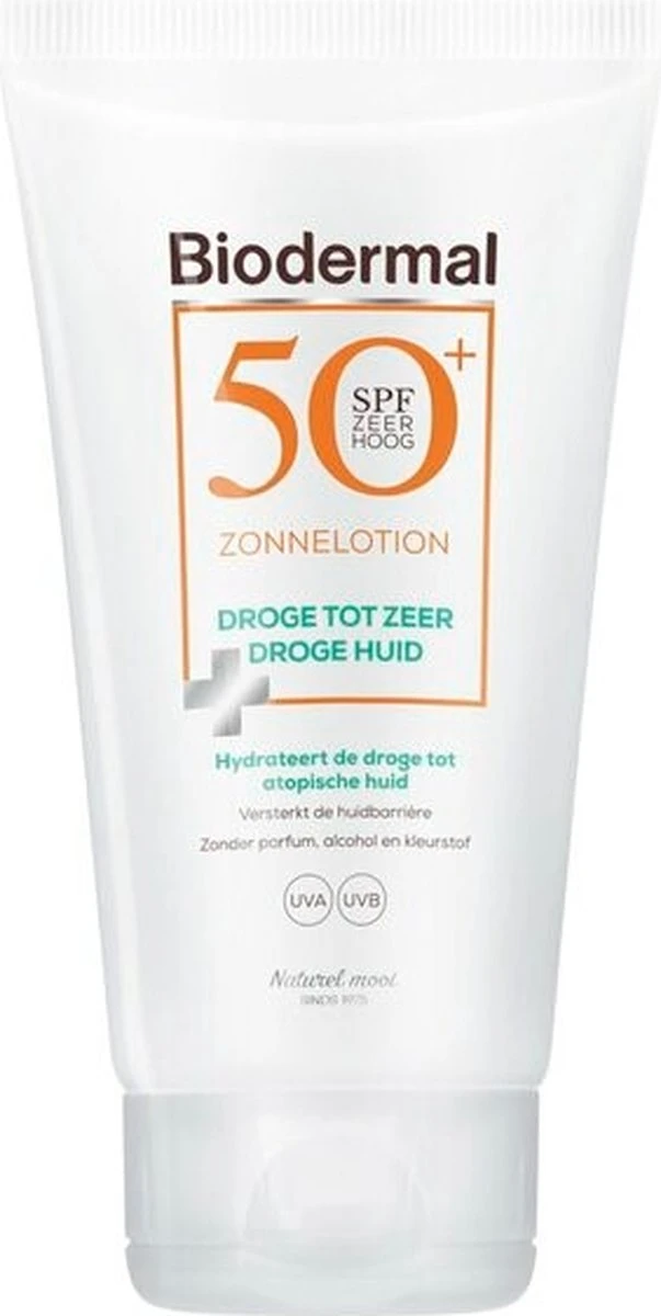 Biodermal Zonnelotion Droge Huid - Zonnebrand Voor De Droge Huid - Spf50+ 150ml - Ook Geschikt Voor Kinderen 7 Biodermal Zonnelotion Droge Huid - Zonnebrand Voor De Droge Huid - Spf50+ 150ml - Ook Geschikt Voor Kinderen - Afbeelding 7