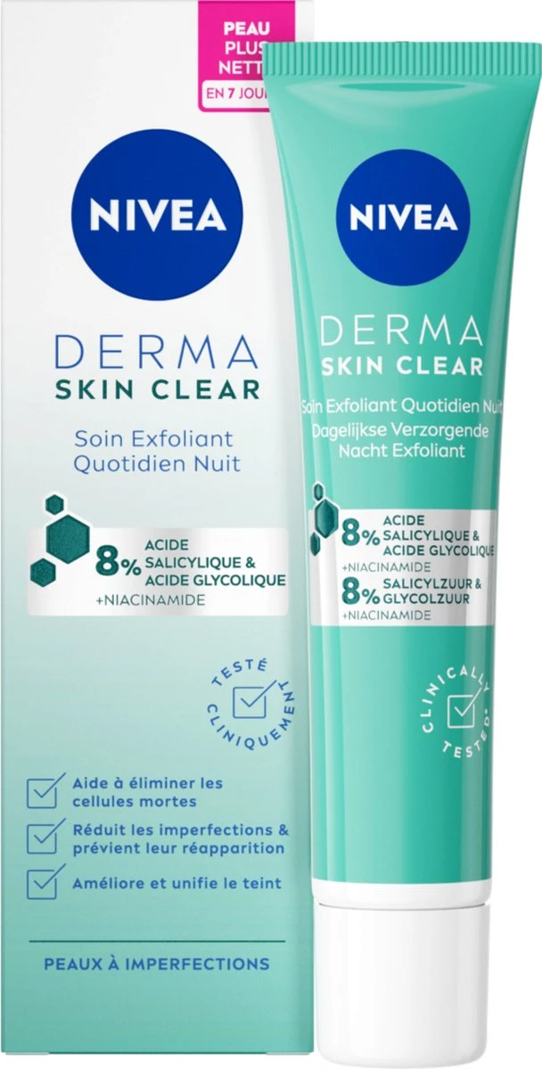 NIVEA Derma Active Skin Clear Night Exfoliator - 40ml 1 NIVEA Derma Active Skin Clear Night Exfoliator - 40ml