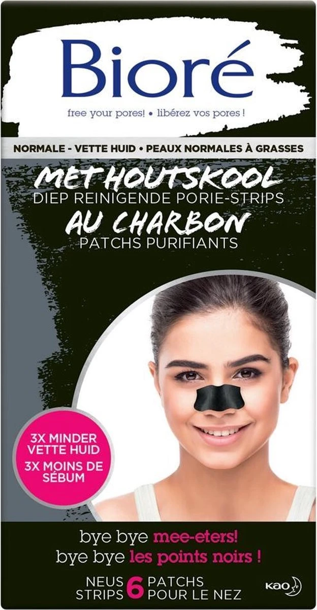 Biore Met Houtskool Neusstrips - 6 Stuks 8 Biore Met Houtskool Neusstrips - 6 Stuks - Afbeelding 8