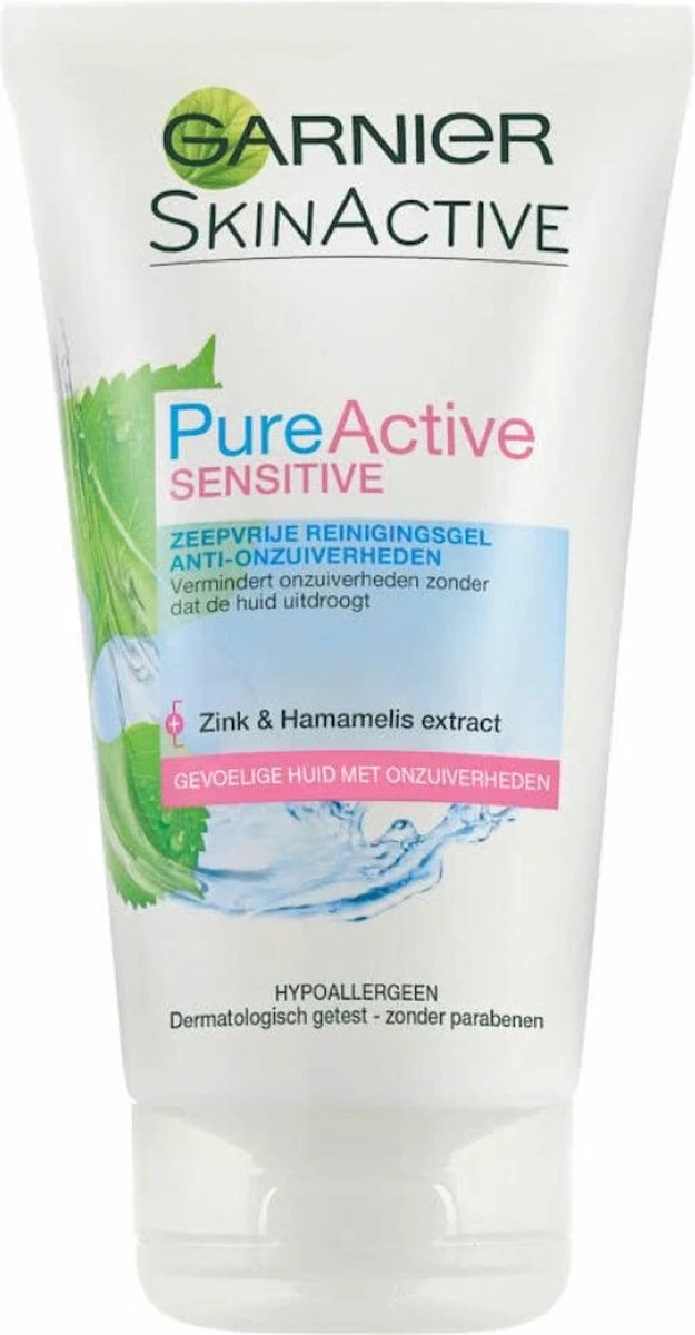 Garnier SkinActive Sensitive Zeepvrije Gezichtsreinigingsgel - 150 Ml 1 Garnier SkinActive Sensitive Zeepvrije Gezichtsreinigingsgel - 150 Ml