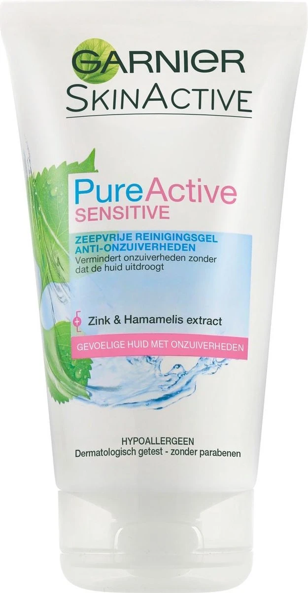 Garnier SkinActive Sensitive Zeepvrije Gezichtsreinigingsgel - 150 Ml 3 Garnier SkinActive Sensitive Zeepvrije Gezichtsreinigingsgel - 150 Ml - Afbeelding 3