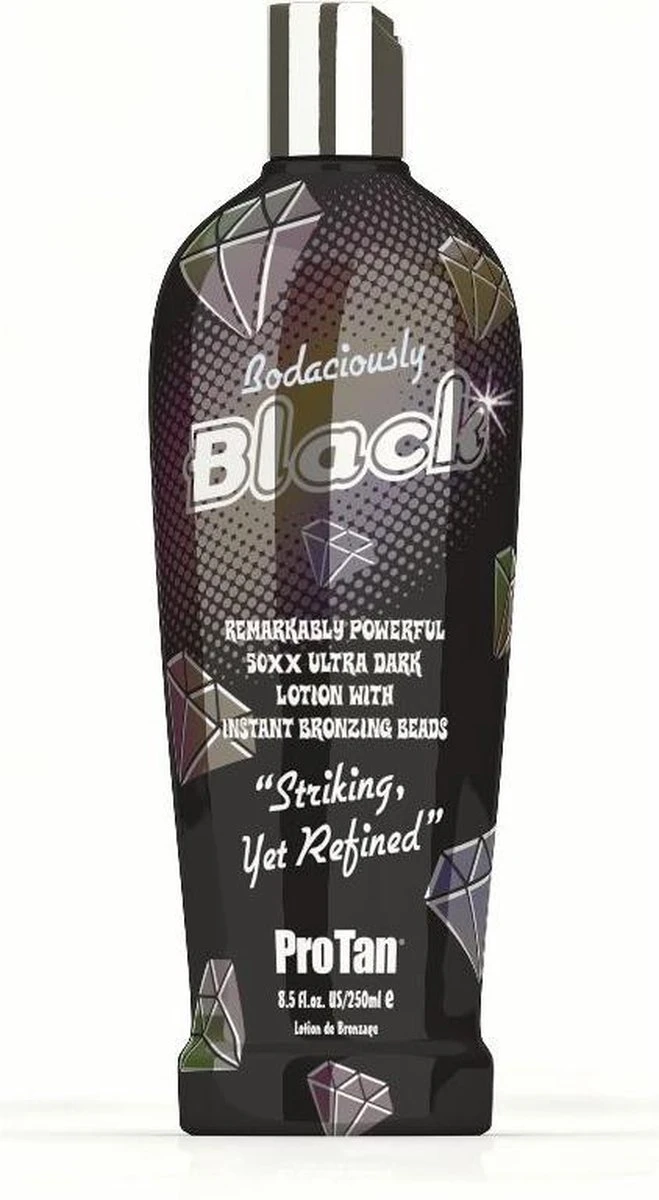PRO TAN Bodaciously Black 50xx Bronzers Zonnebankcrème - 250 Ml 1 PRO TAN Bodaciously Black 50xx Bronzers Zonnebankcrème - 250 Ml
