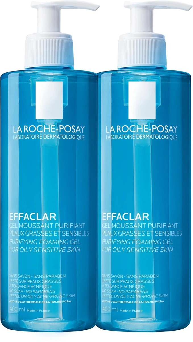 La Roche-Posay Effaclar Zuiverende Gel - 2x400ml - Onzuivere Huid 1 La Roche-Posay Effaclar Zuiverende Gel - 2x400ml - Onzuivere Huid