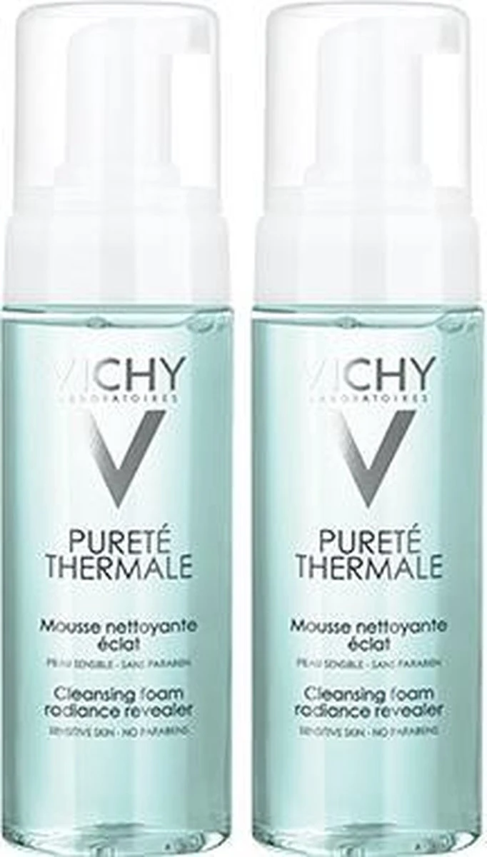 Vichy Pureté Thermale Schuimend Reinigingsgel-water - 2x150 Ml 1 Vichy Pureté Thermale Schuimend Reinigingsgel-water - 2x150 Ml