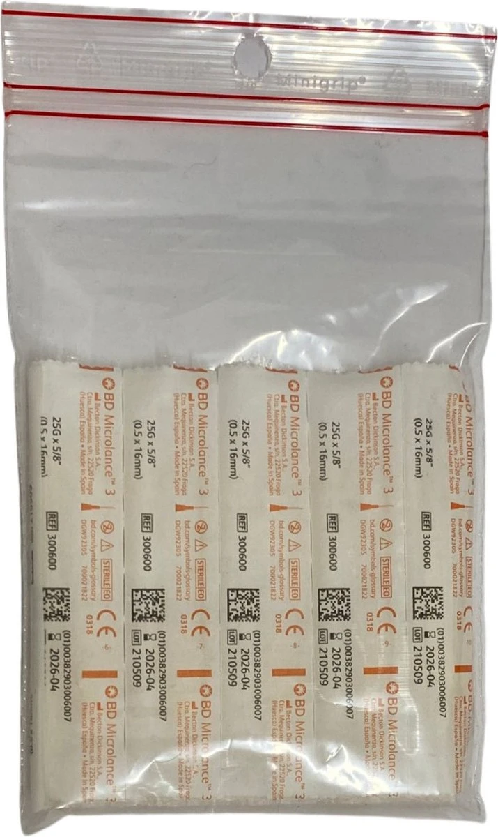 Terumo - Gelaat Steriele Naalden - 25g - 0.5 X 16 Mm - Oranje - Gerstkorrel - Milia - Comedonen - 10 Stuks 4 Terumo - Gelaat Steriele Naalden - 25g - 0.5 X 16 Mm - Oranje - Gerstkorrel - Milia - Comedonen - 10 Stuks - Afbeelding 4