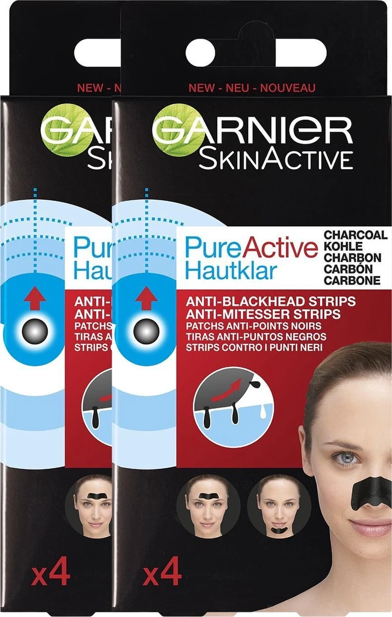 Garnier Skinactive Face SkinActive PureActive Nose Strips Charcoal - 2 X 4 Stuks - Voordeelverpakking 8 Garnier Skinactive Face SkinActive PureActive Nose Strips Charcoal - 2 X 4 Stuks - Voordeelverpakking - Afbeelding 8