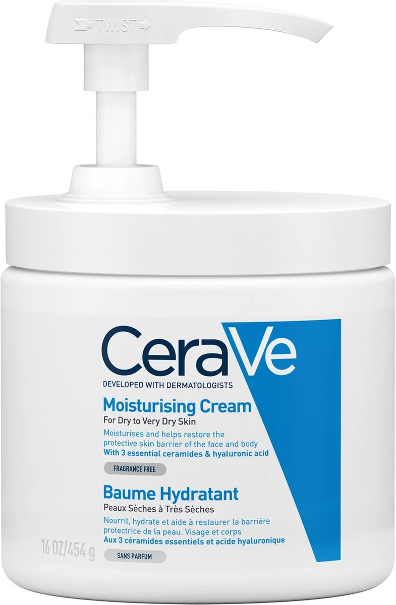 CeraVe - Moisturizing Cream - Bodycréme - Droge Tot Zeer Droge Huid - 454 G 12 CeraVe - Moisturizing Cream - Bodycréme - Droge Tot Zeer Droge Huid - 454 G - Afbeelding 12