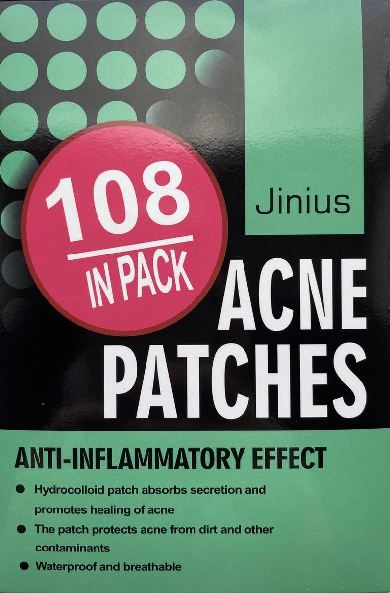 Jinius ® - Pimple Patches - Pimple Patch - Acne Patch - Puisten Verwijderaar - Puisten Pleister - Acne Pleister - Acne Sticker - Puistjes Verwijderen - 108 Stuks 1 Jinius ® - Pimple Patches - Pimple Patch - Acne Patch - Puisten Verwijderaar - Puisten Pleister - Acne Pleister - Acne Sticker - Puistjes Verwijderen - 108 Stuks