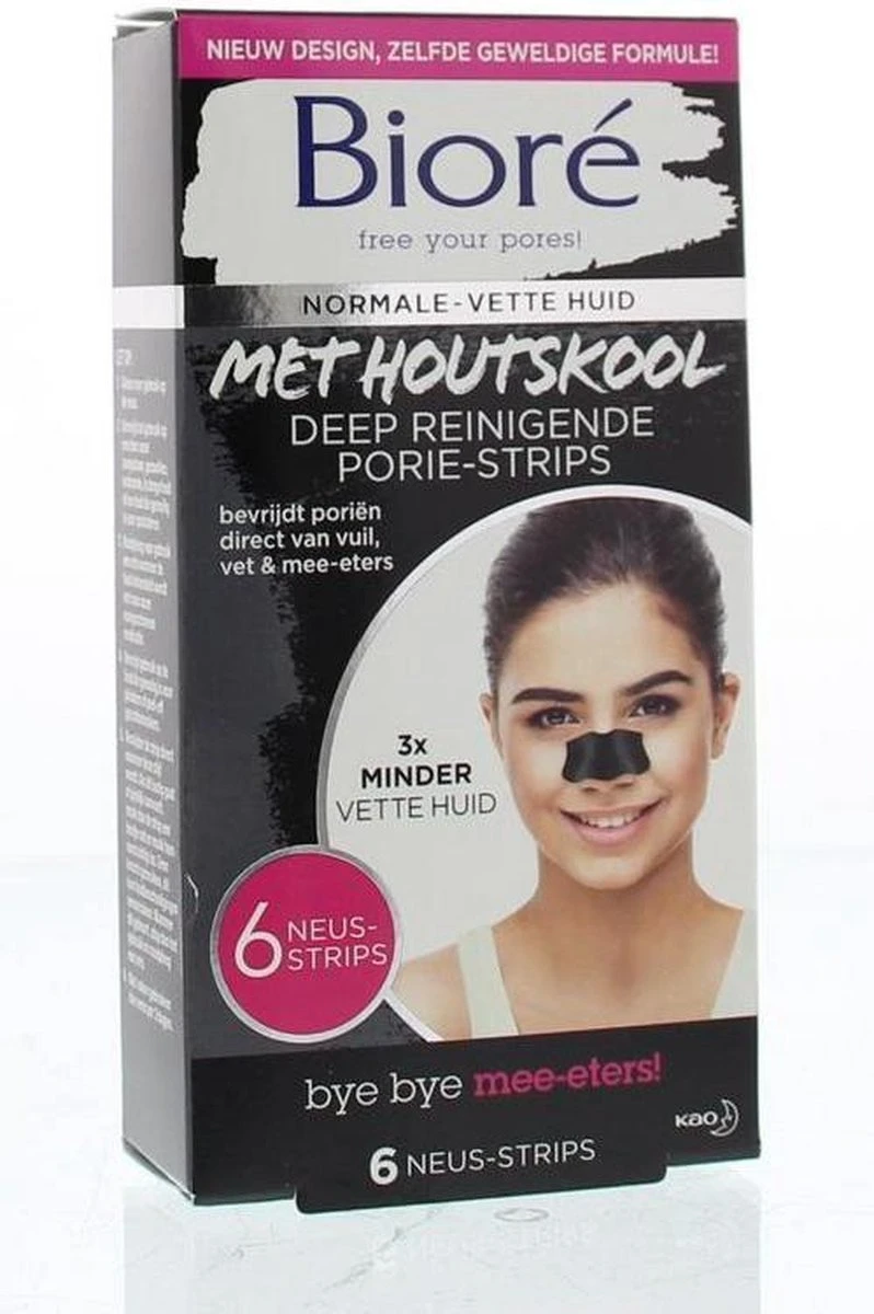 Biore Met Houtskool Neusstrips - 6 Stuks 3 Biore Met Houtskool Neusstrips - 6 Stuks - Afbeelding 3