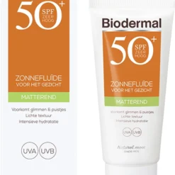 Biodermal Zonnebrand - Matterende Zonnefluïde Voor Het Gezicht SPF 50 - 40ml - Voorkomt Glimmen En Puistjes 8 Biodermal Zonnebrand - Matterende Zonnefluïde Voor Het Gezicht SPF 50 - 40ml - Voorkomt Glimmen En Puistjes -Goedkope Gezicht Zoet Winkel 822x1200 1