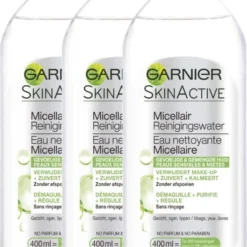 Garnier SkinActive - Micellair Reinigingswater Gemengde Huid - 3 X 400ml - Micellair Water Voordeelverpakking