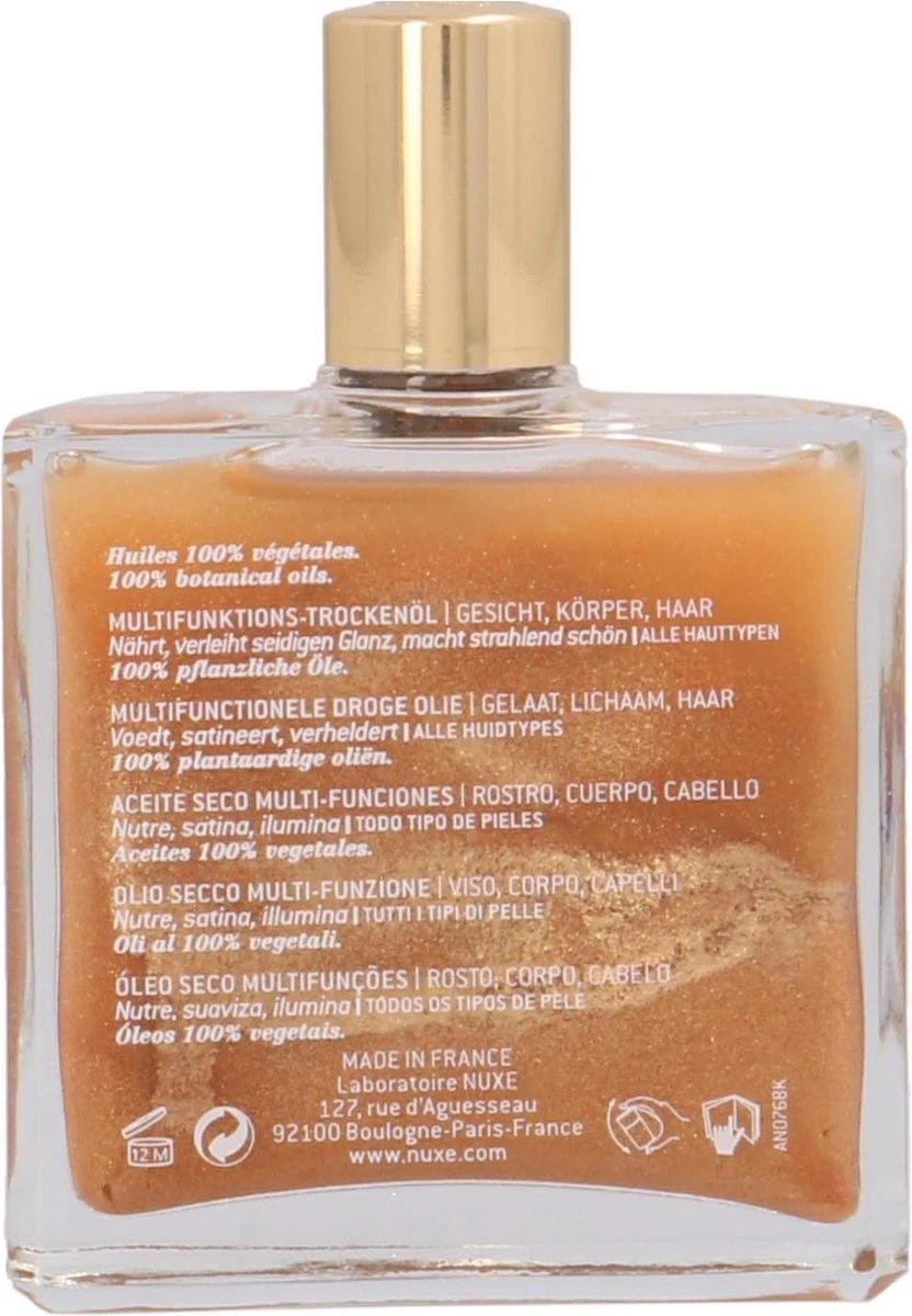 Nuxe Huile Prodigieuse Or Shimmering Dry Oil - Huidolie - 50 Ml 4 Nuxe Huile Prodigieuse Or Shimmering Dry Oil - Huidolie - 50 Ml - Afbeelding 4