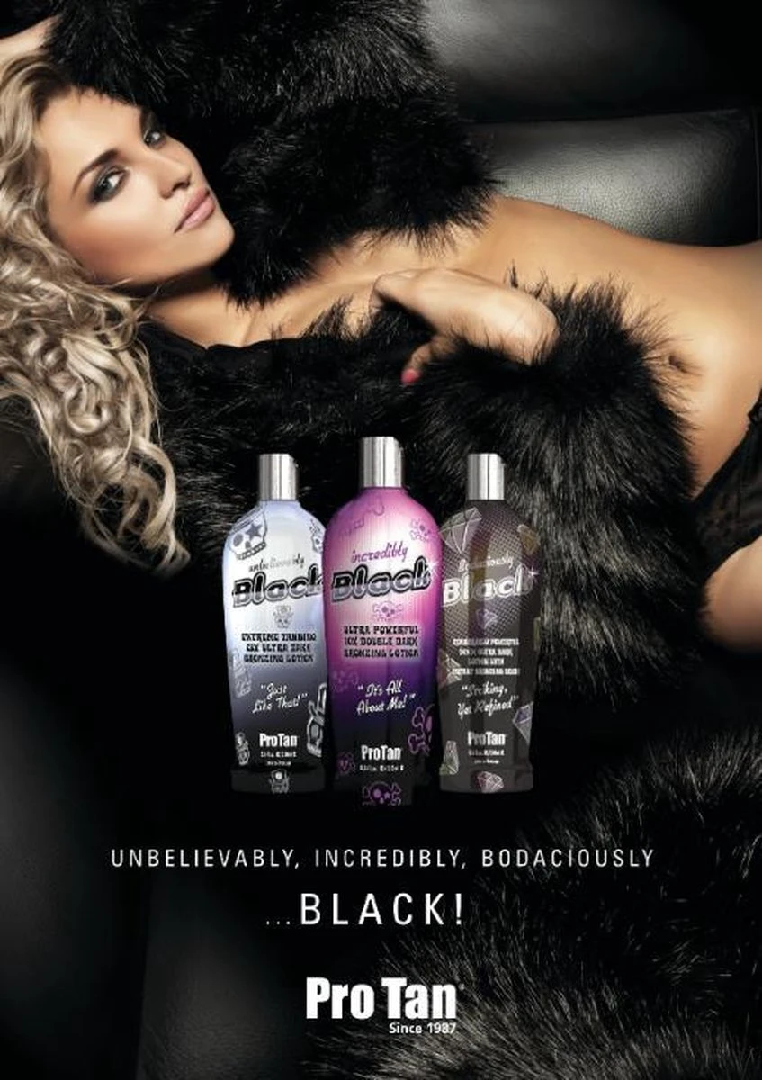 Pro Tan Unbelievably Black 25x DHA Bronzers Zonnebankcreme - 250 Ml 4 Pro Tan Unbelievably Black 25x DHA Bronzers Zonnebankcreme - 250 Ml - Afbeelding 4