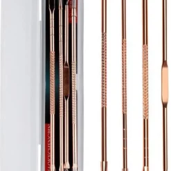 Lashes & Beauty By Patricia Mee-eters Verwijderen - Blackhead Remover - Puistjes - Professionele Kit - 4 Luxe Puisten Lepels - Mee Eter Lepel - Acne Set - Rose -Goedkope Gezicht Zoet Winkel 853x1200