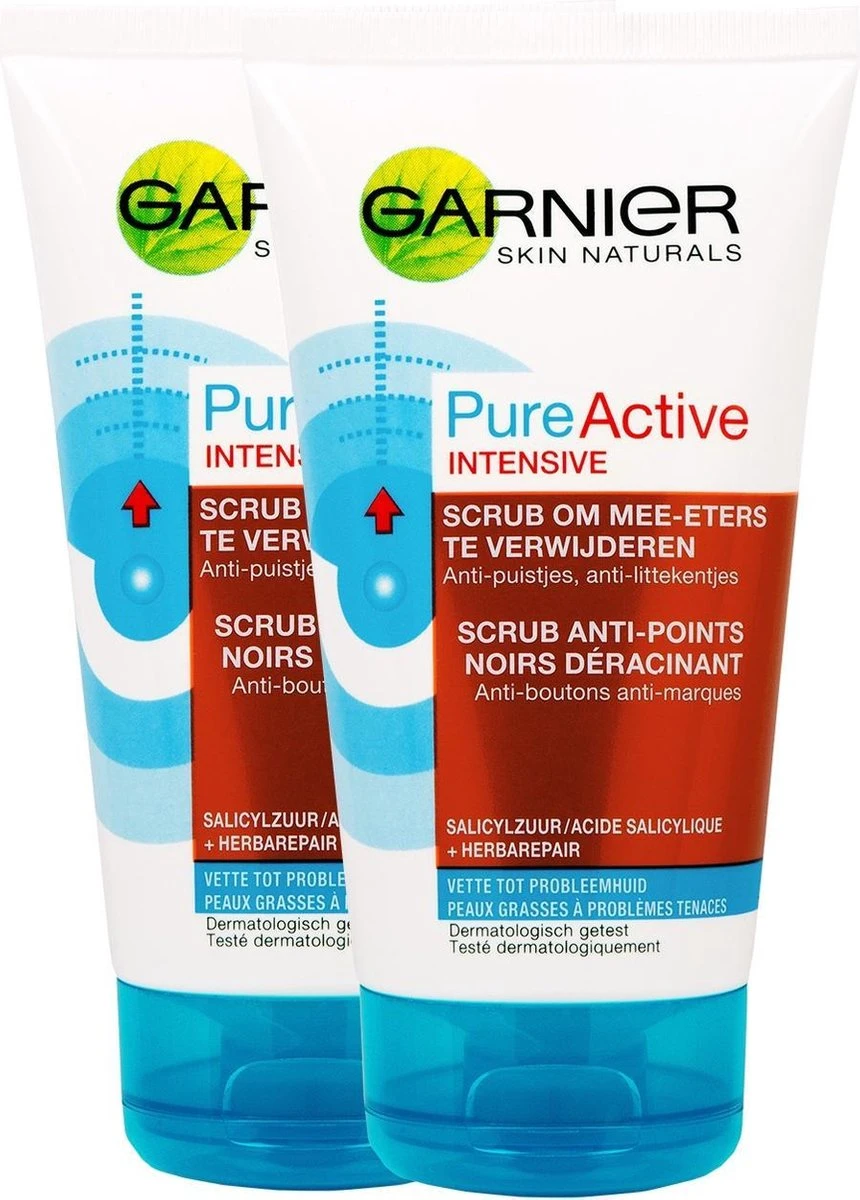 Garnier Skinactive Face PureActive Intensive Scrub Tegen Mee-Eters En Puistjes- 150ml X 2 - Scrub 10 Garnier Skinactive Face PureActive Intensive Scrub Tegen Mee-Eters En Puistjes- 150ml X 2 - Scrub - Afbeelding 10