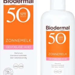 Biodermal Zonnemelk Gevoelige Huid - Zonnebrand Voor De Gevoelige Huid -SPF50+ 200 Ml -Goedkope Gezicht Zoet Winkel 930x1200