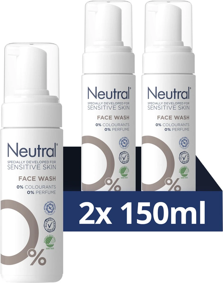 Neutral 0% Face Wash Lotion - 2 X 150 Ml - Voordeelverpakking 1 Neutral 0% Face Wash Lotion - 2 X 150 Ml - Voordeelverpakking
