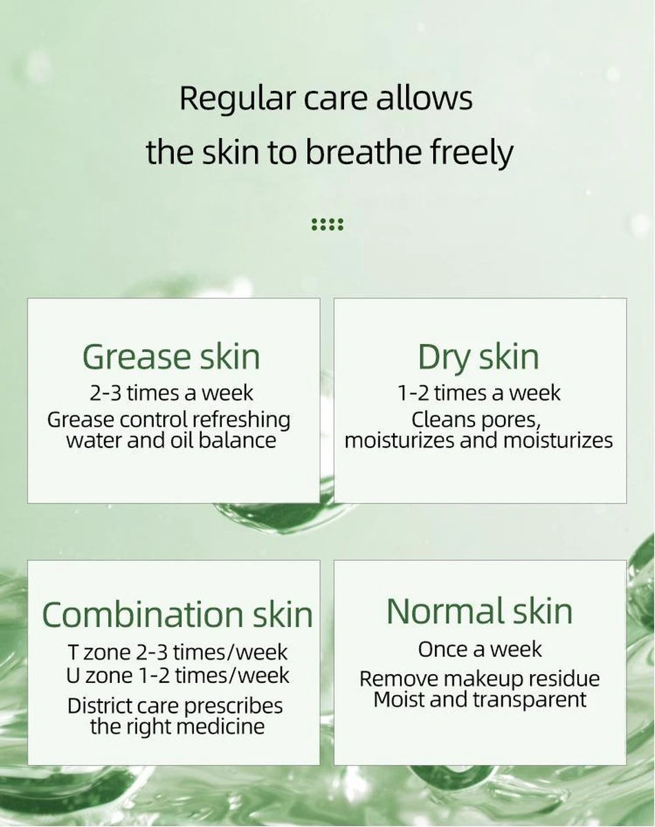 MENGSIQI - Green Mask Stick - Huidverzorging - Gezichtsmasker - Kleimasker - Mee Eters & Acne Verwijderen - Acne Verzorging - Vette Huid - Mee-eter Verwijderaar - Poriën Reiniger -Blackhead - Unisex - Verzachtend -Verkoelend - Dermatologisch Getest 10 MENGSIQI - Green Mask Stick - Huidverzorging - Gezichtsmasker - Kleimasker - Mee Eters & Acne Verwijderen - Acne Verzorging - Vette Huid - Mee-eter Verwijderaar - Poriën Reiniger -Blackhead - Unisex - Verzachtend -Verkoelend - Dermatologisch Getest - Afbeelding 10