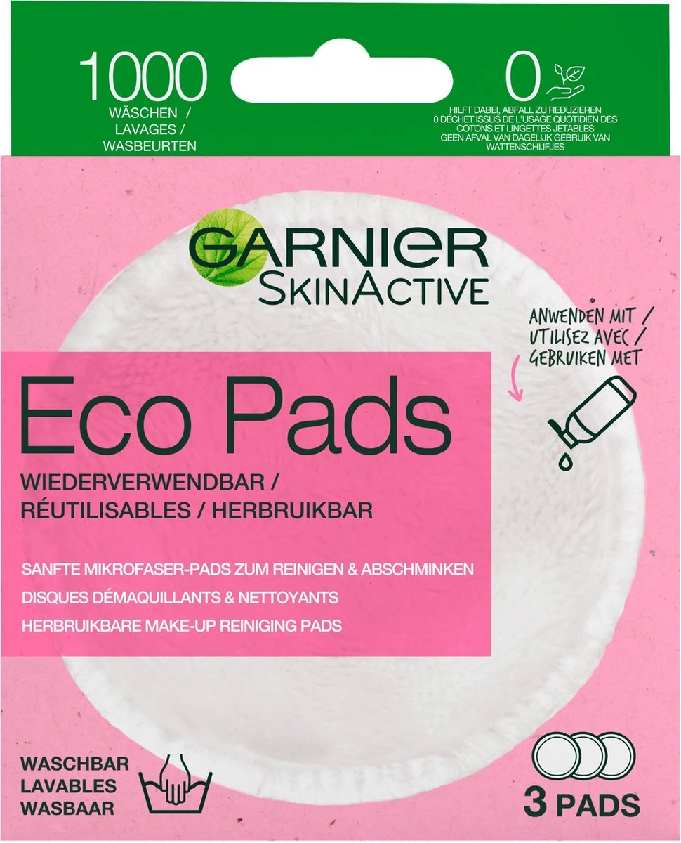 Garnier SkinActive Eco Pads - Herbruikbare Wattenschijfjes - 3 Stuks - Duurzame Gezichtsreiniging 1 Garnier SkinActive Eco Pads - Herbruikbare Wattenschijfjes - 3 Stuks - Duurzame Gezichtsreiniging