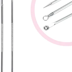 Professionele Comedonenlepel Set - Puistjes Verwijderen - Comedonendrukker - Puisten Verwijderaar - Mee Eter Verwijderaar